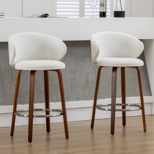 LukeAlon Velvet Counter Stools Set of 4, Upholstered 26