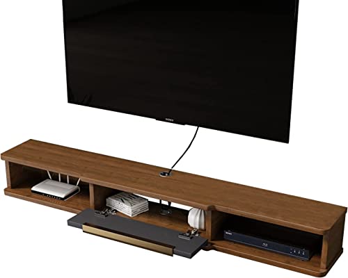 Floating TV Stand Cabinet Wall Mounted Tv Unit Floating Tv Shelf,Floating Tv Stand Storage Cabinet Tv Unit for Living Room Tv and Medianiture,Set-Top Box Shelf