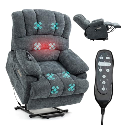 Recliner/Recliner Chairs for Adults/Lift Chair Recliners for Elderly，Massage Recliner with Heat/USB Charge Port Suitable for People up to 6Ft 3In/350lb Range (S1 Beige)…
