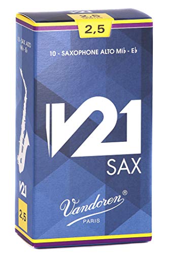 Vandoren SR813 Alto Saxophone V21 Reeds Strength 3; Box of 10