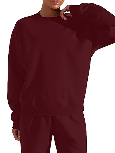 FUPHINE Women's Two Piece Oversized Loose Outfits Pullover & Pants Sweatsuits Lounge Sets