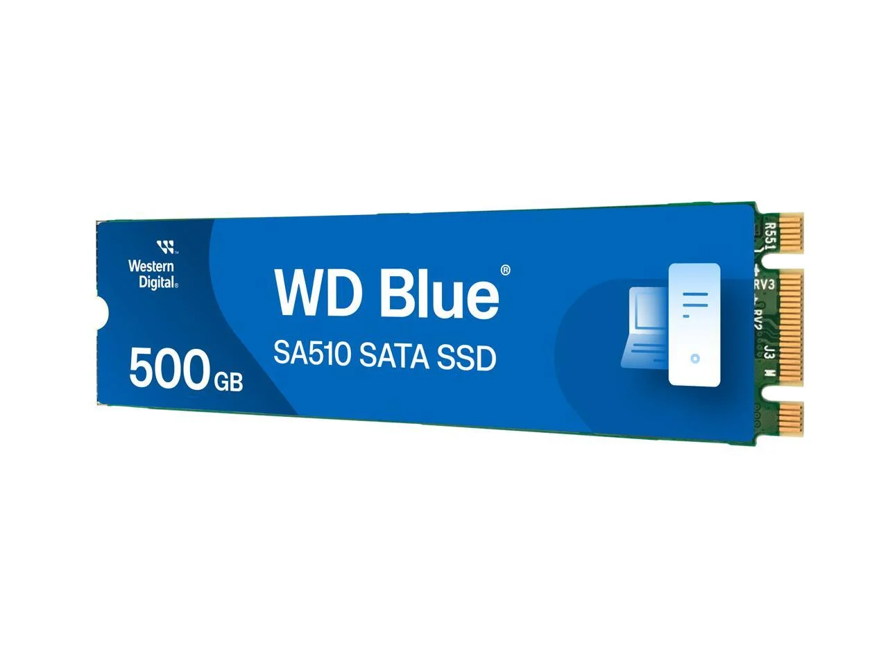 Western Digital 500GB WD Blue SA510 SATA SSD, Internal M.2 2280 Solid State Drive - WDS500G3B0B-00AXS0