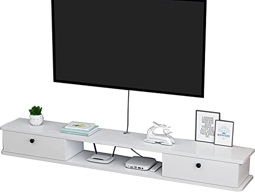 Floating TV Stand Cabinet Wall Mounted Tv Unit,Wall Mounted Tv Unit,Floating Tv Stand Component Shelf,Set-Top Box Shelf,Multimedia Storage Shelf