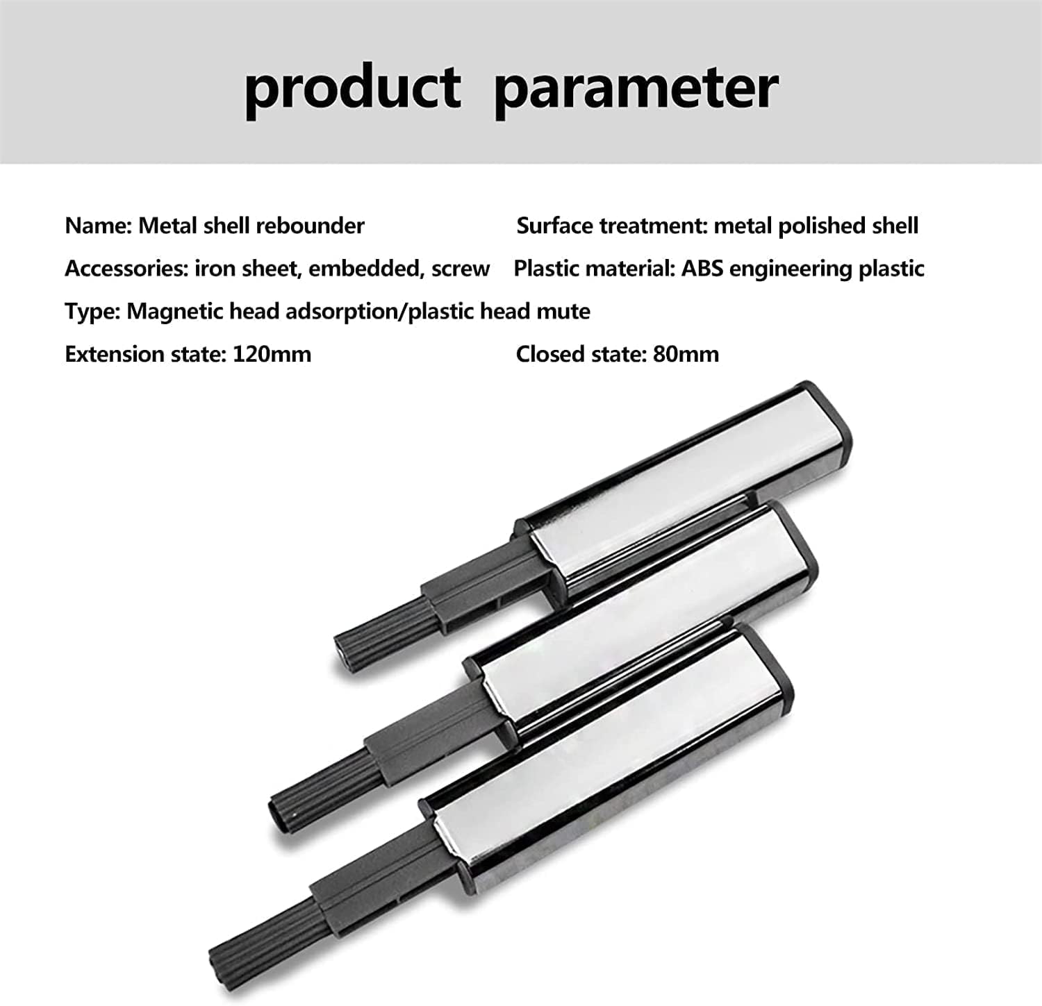 Door Catches, Magnet Latch Closers,Cabinet Door Touch Push Latches Magnetic Latch Push to Open Cabinet Hardware,