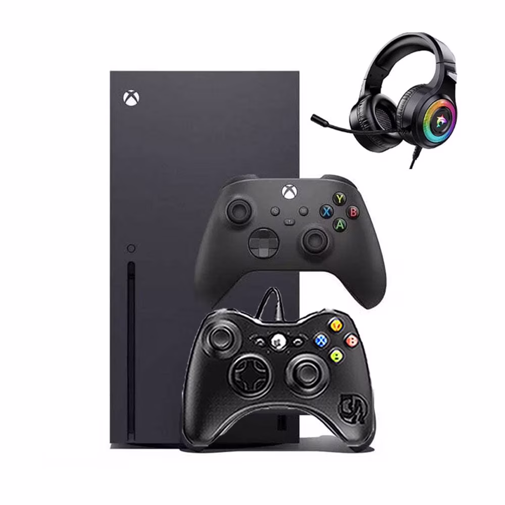 Pre-Owned Xbox Series X Video Game Console Black with 2 Controller Included BOLT AXTION Bundle ( )