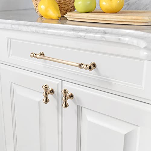 Asidrama 10 Pack 5 Inch(128mm) Brushed Satin Nickel Kitchen Cabinet Handles, Cabinet Pulls Kitchen Cabinet Hardware for Cupboard Drawer Pulls