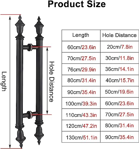 Barn Door Push Pull Door Handle Antique Door Handle and Pull Hardware,Gate Warehouse Apartment,Smooth Door Pull Handle,Stainless Steel Sliding Metal Door Handle