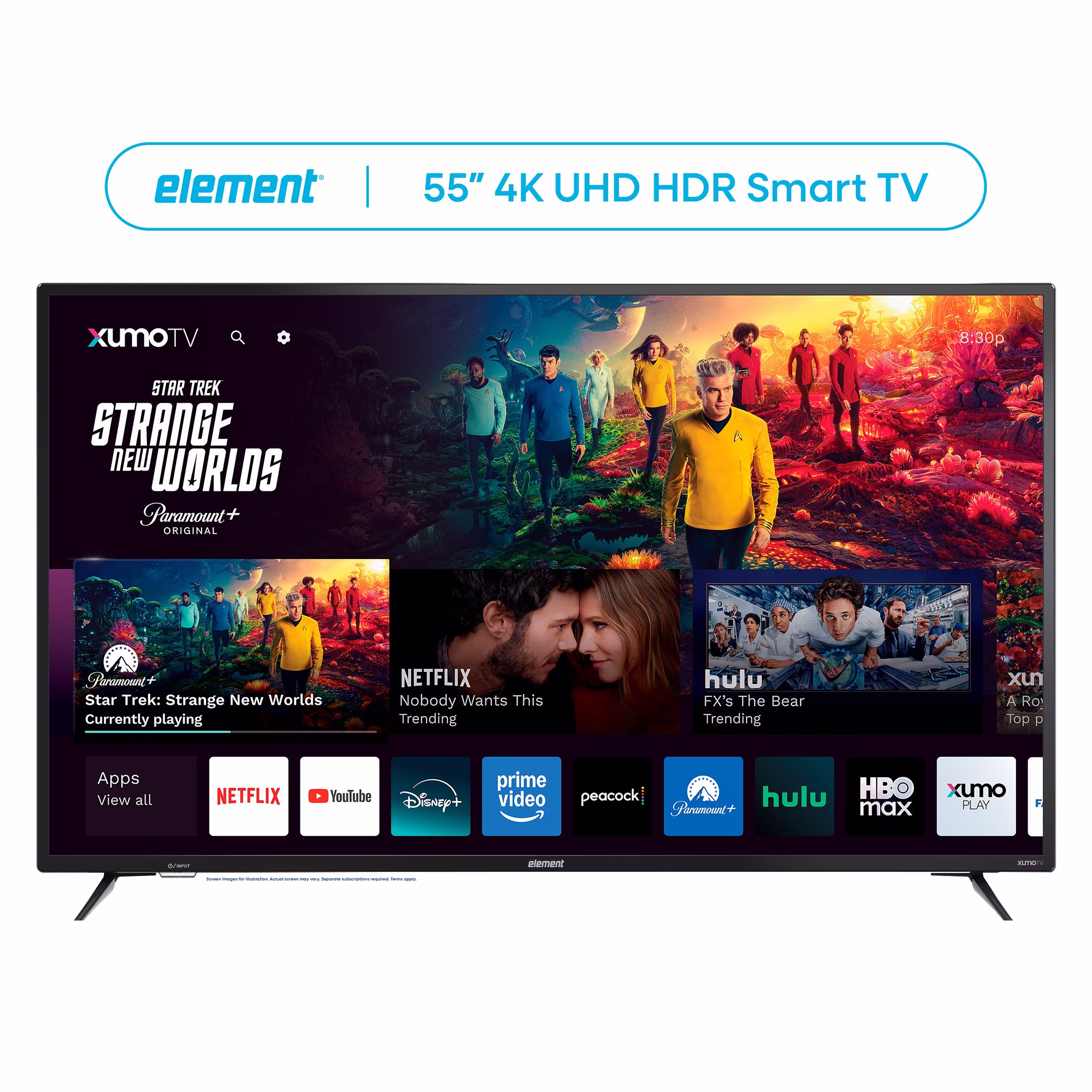 Element Electronics 55" 4K UHD HDR Smart Xumo TV, 120Hz Effective Refresh Rate and Dolby Vision® HDR Technology (E500AC55C)
