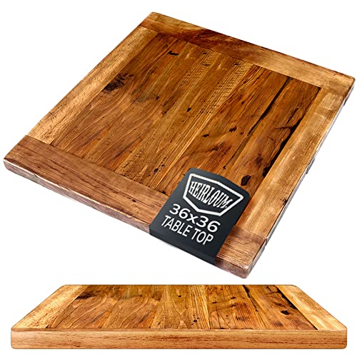 Reclaimed Wood Table Top - Rustic Recycled Wooden Piece Perfect for Kitchens, Dining and Coffee Table Tops (Reclaimed Wood Table Top - Economy, 24