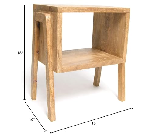 Best Home Fashion Small Stackable Wood Table-White