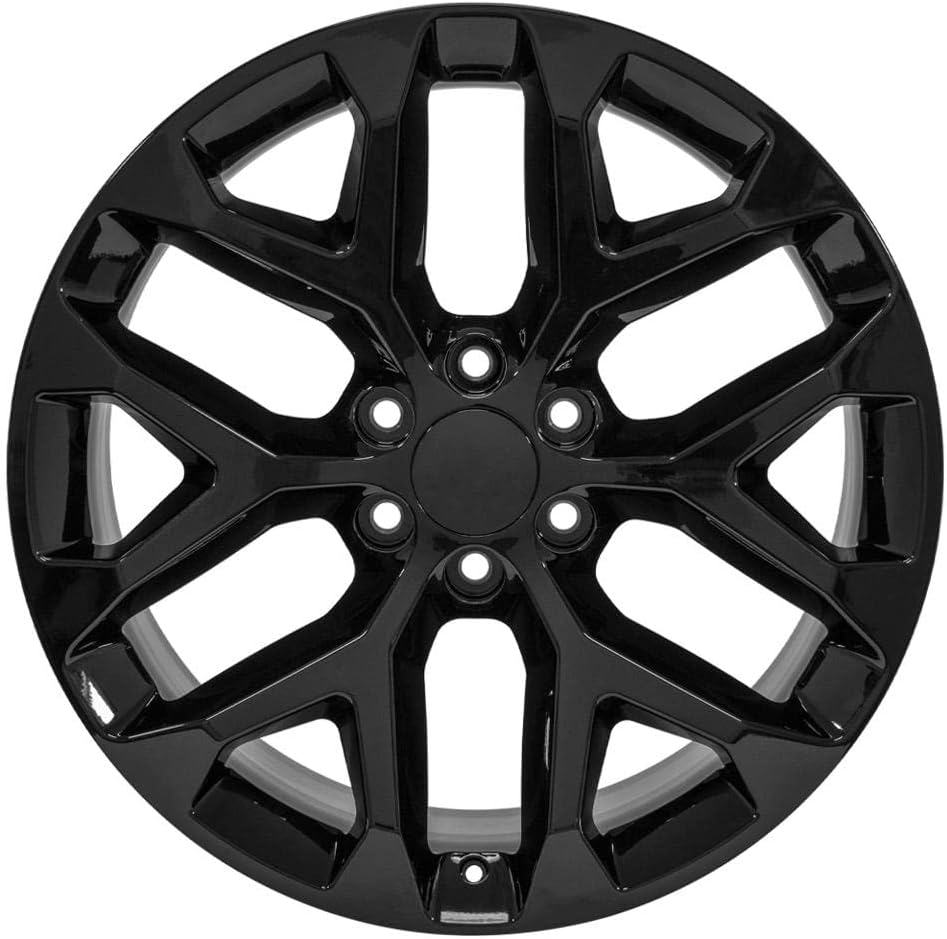 OE Wheels LLC 22 inch Rim Fits 6x139.7 Silverado Suburban Tahoe Sierra Yukon Escalade CV98B 22x9 Black Wheels Hollander: 5668