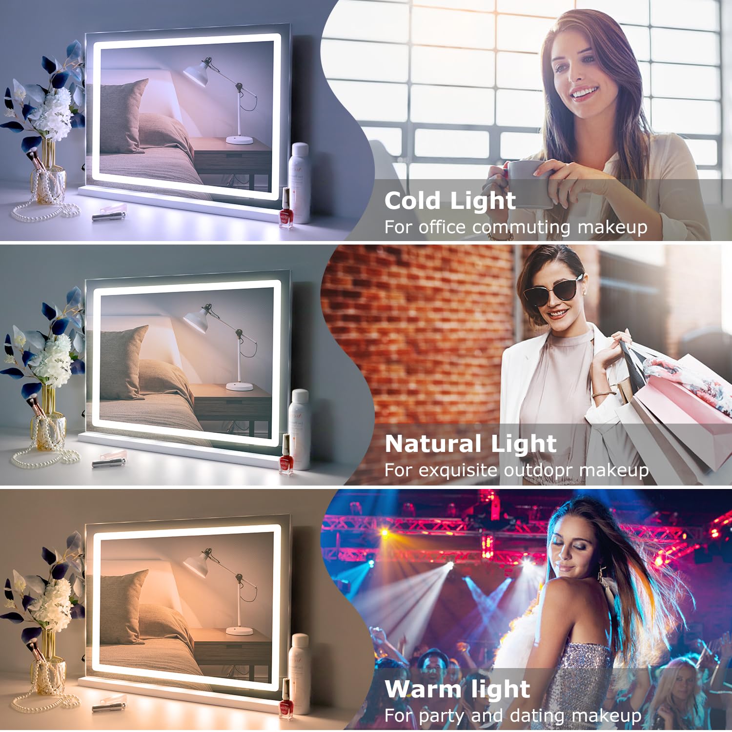 Makeup Vanity Mirror with Lights, 22.8