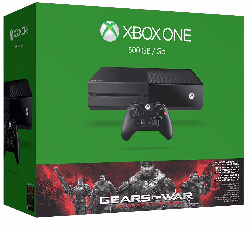 Restored Xbox One 500GB Console - Gears of War: Ultimate Edition Bundle (Refurbished)