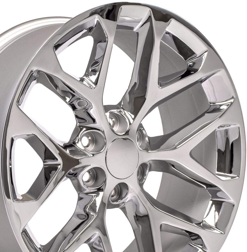 OE Wheels LLC 22 inch Rim Fits 6x139.7 Silverado Suburban Tahoe Sierra Yukon Escalade CV98B 22x9 Chrome Wheels Hollander: 5668