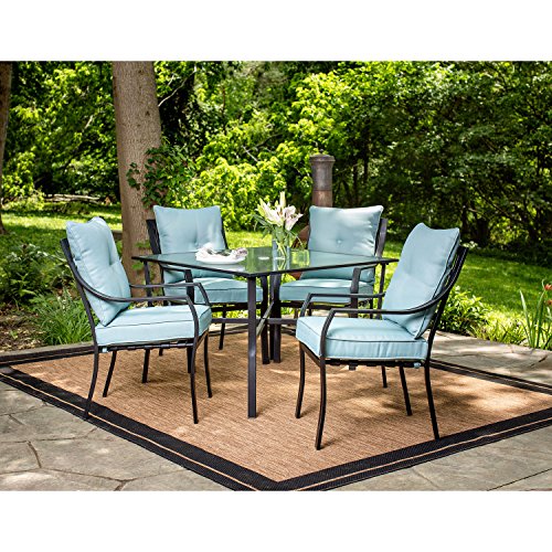 Hanover Lavallette 5-Piece Patio Dining Set with 4 Counter-Height Swivel Chairs, 52