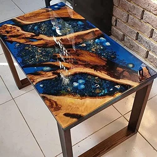 Customized Large EPOXY Table, Resin Dining Table for 2, 4, 6, 8 River Dining Table, Wood Epoxy Coffee Table Top, Living Room Table (without Stand, 36 x 20inches)