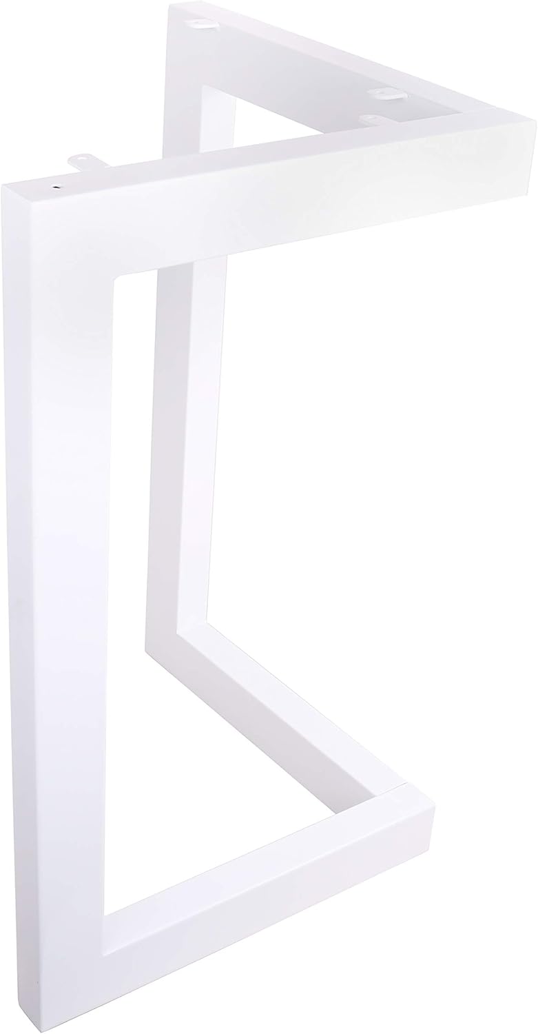 2X 18 Bench Legs,Dinning L-Shaped Steel Table Legs, Coffee Table Legs,Computer Desk Legs,Industrial Kitchen Table Legs,White