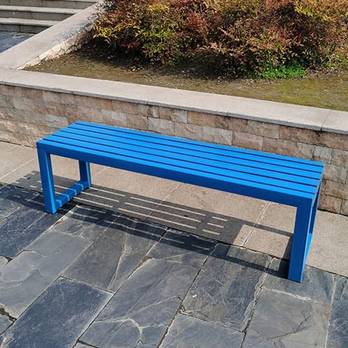 Backless Outdoor Bench | Plastic Wood | Garden Bench Front Porch Bench for Yard Patio Entryway Park Outside, 800lb Capacity (Color : C, Size : 150cm)