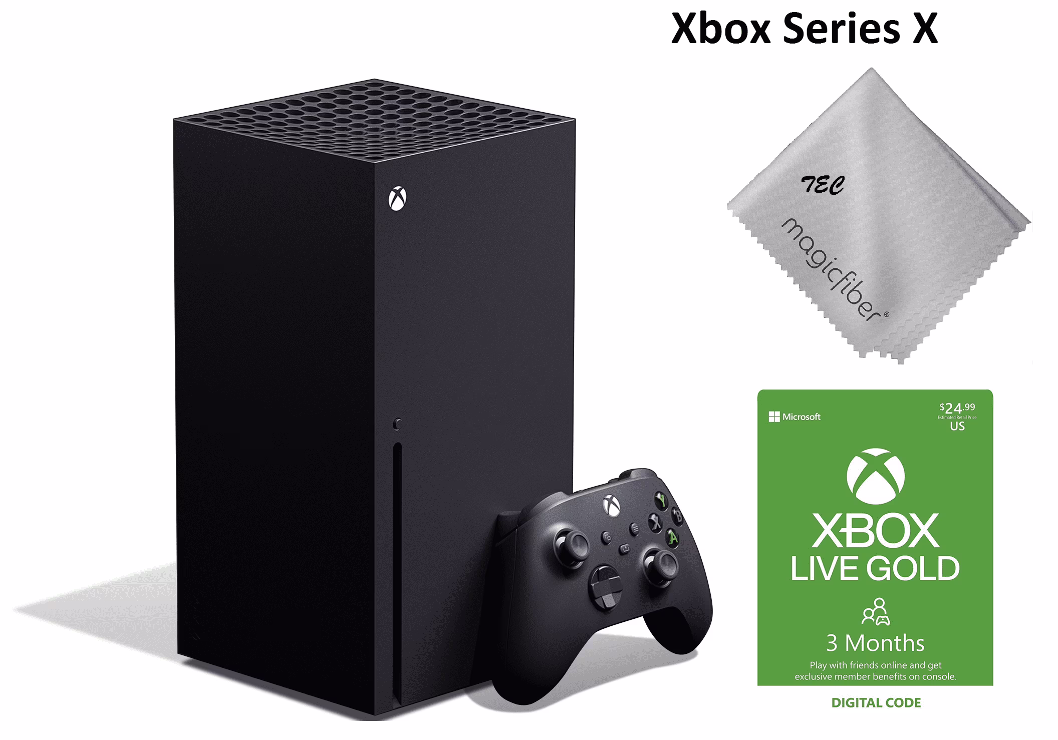 2022 Newest Xbox Series X 1TB SSD Black Gaming Console with Disc Drive