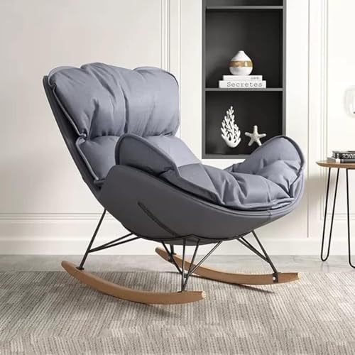 Bedroom Rocking Chair Comfy Chair Ergonomic Design Glider Chair Lounge Chair Recliner for Sunroom Office,Lazy Chair Modern Chair(Orange)