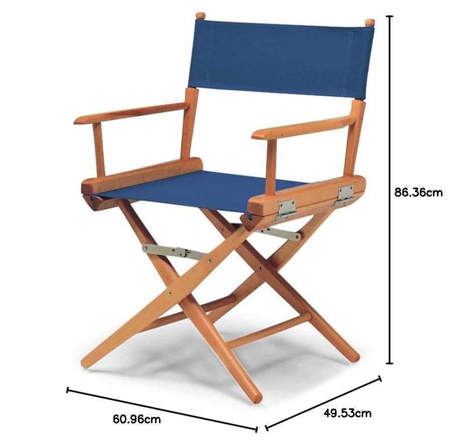 Telescope Casual World Famous Dining Height Director Chair, Grey with Varnish Frame