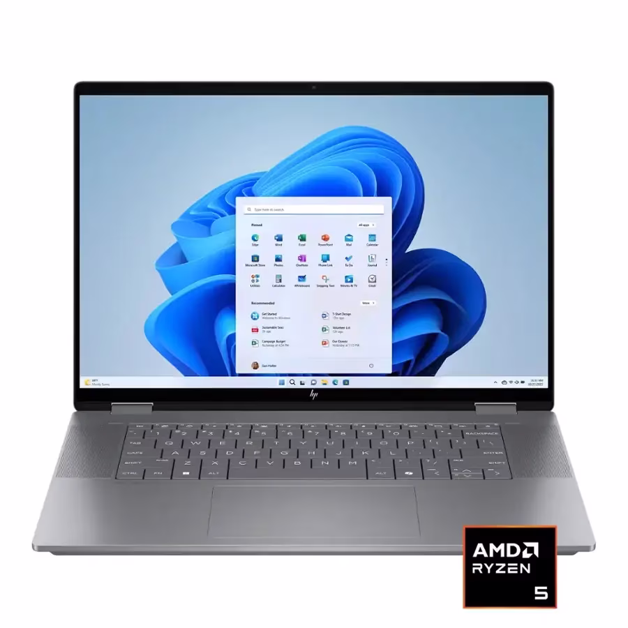 HP OmniBook X Flip 16” 2-in-1 Touchscreen Laptop, AMD Ryzen 5 220, 8GB RAM, 512GB SSD, Windows 11 Home
