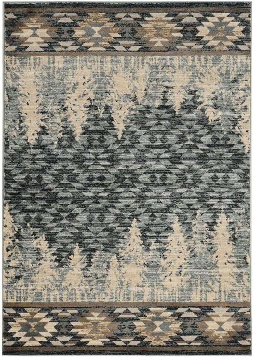 BLACK FOREST DECOR Wasatch Slate Rug - 5 x 8