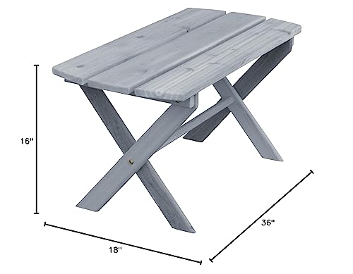 Cedar Folding Coffee Table, Redwood Stain