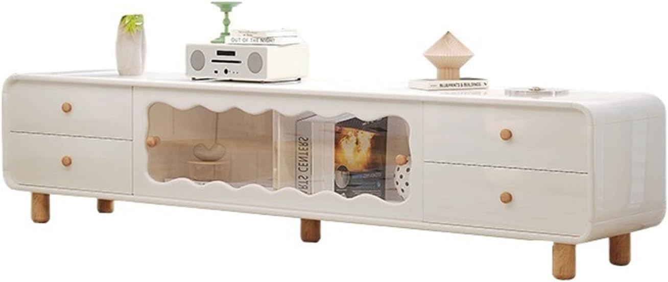 Bedroom tv Unit 4pcs Large Drawer TV Cabinet Simple Modern Living Room Home TV Cabinet Visual Push-Pull Mobile Cabinet Door TV Cabinet