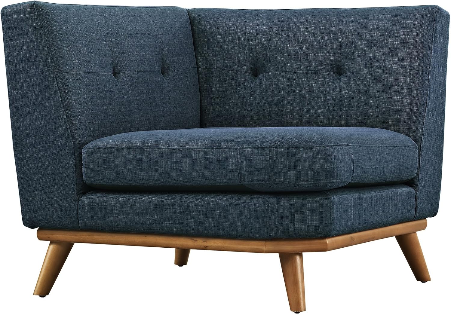 Modern Contemporary Corner Sofa, Navy, Fabric