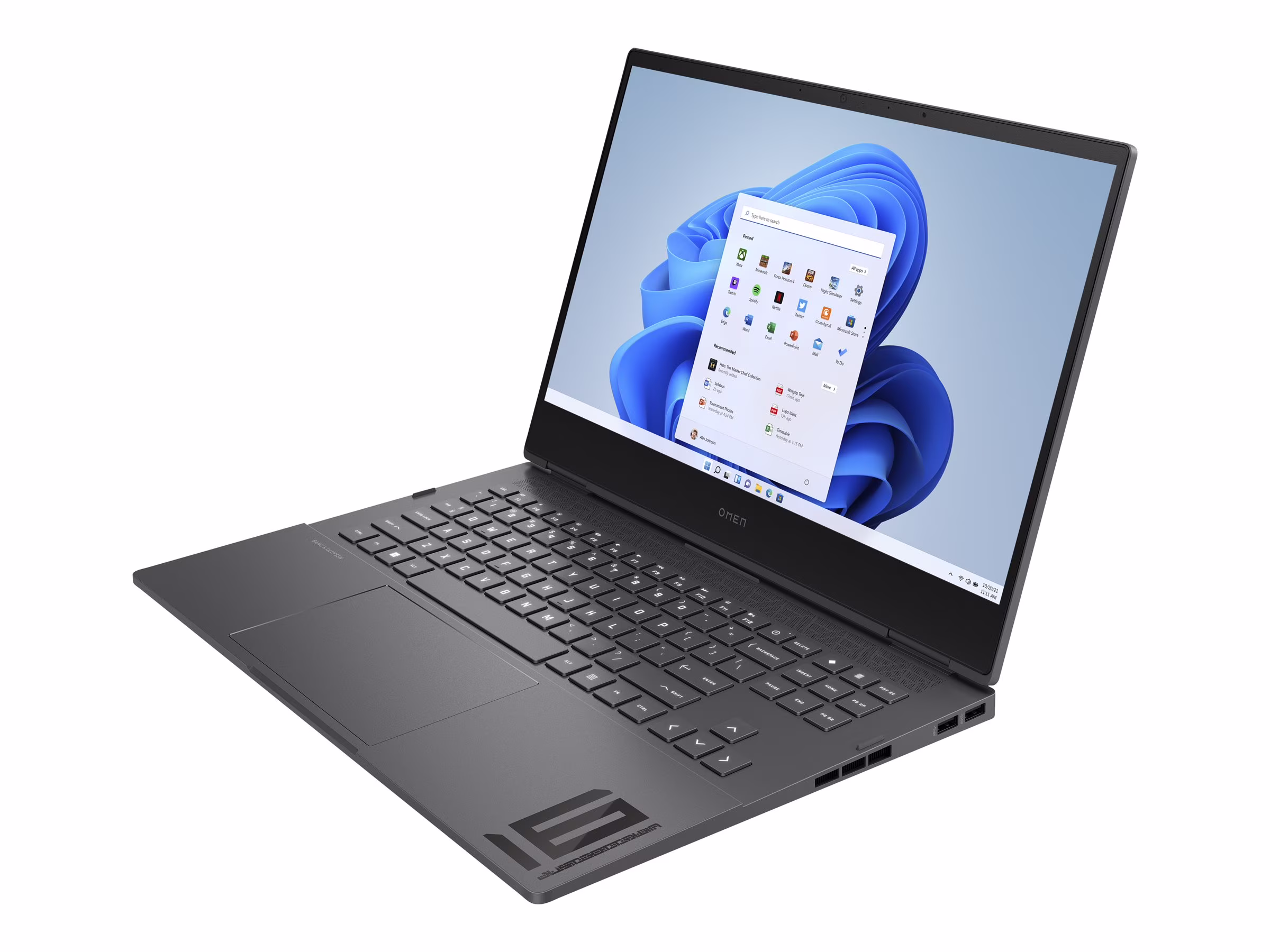 OMEN TDSourcing by HP 16-n0033dx - AMD Ryzen 7 - 6800H / up to 4.7 GHz - Win 11 Home - GF RTX 3060 - 16 GB RAM - 1 TB SSD NVMe, TLC - 16.1" IPS 1920 x 1080 (Full HD) @ 144 Hz - Gigabit Ethernet - Wi-Fi 6E, Bluetooth - mica silver cover and base,