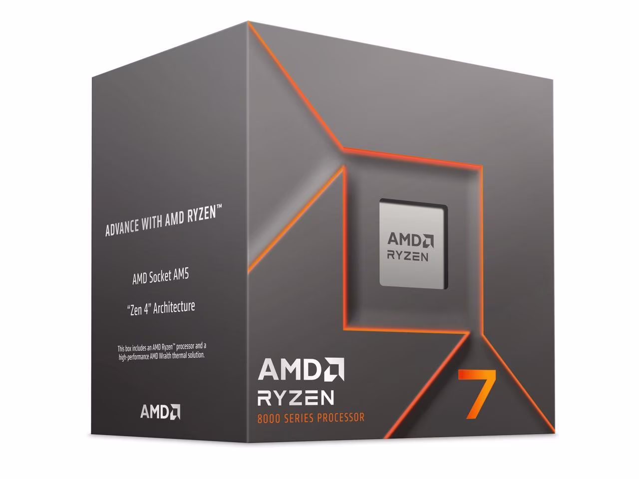 AMD Ryzen 7 8700F Processor, Silver, Silver