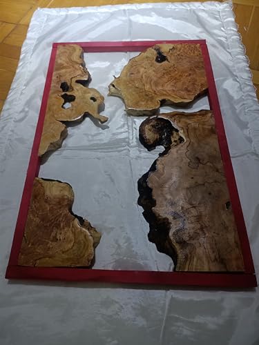 Live Edge Olive Root Slab Set for DIY River Table, Ready to be Resin Table, Cleared Wood Slab for Epoxy Resin Wood, Burl Wood (24X48)