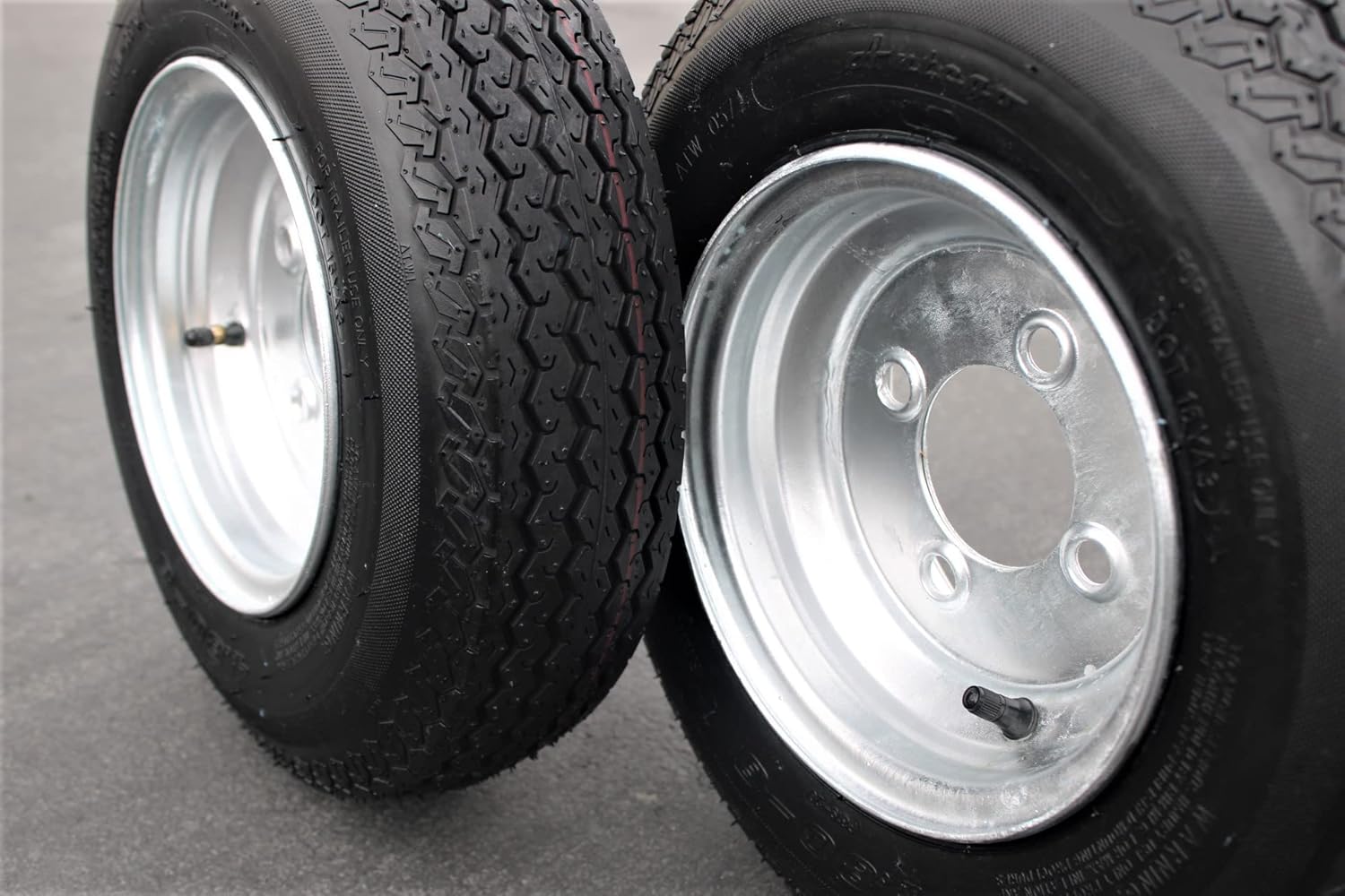 2-Pack Antego Trailer Tire on Rim 480-8 4.80-8, Load C, 6 Ply, 4 Lug Galvanized Wheel