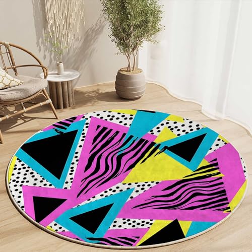 Round Rug 5 FT Christmas Chair Mat for Hard Floors Merry Christmas Premium Floor Protector Mat Anti-Slip Hard Floor Desk Chair Protector for Home Office