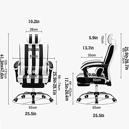 DIANDIAN Office Chairs Ergonomic Executive Office Chair PU Artificial Leather Swivel Back Desk Chair with Flip-up Armrest and Adjustable Height Home Desk Chair (Color : Pulley)