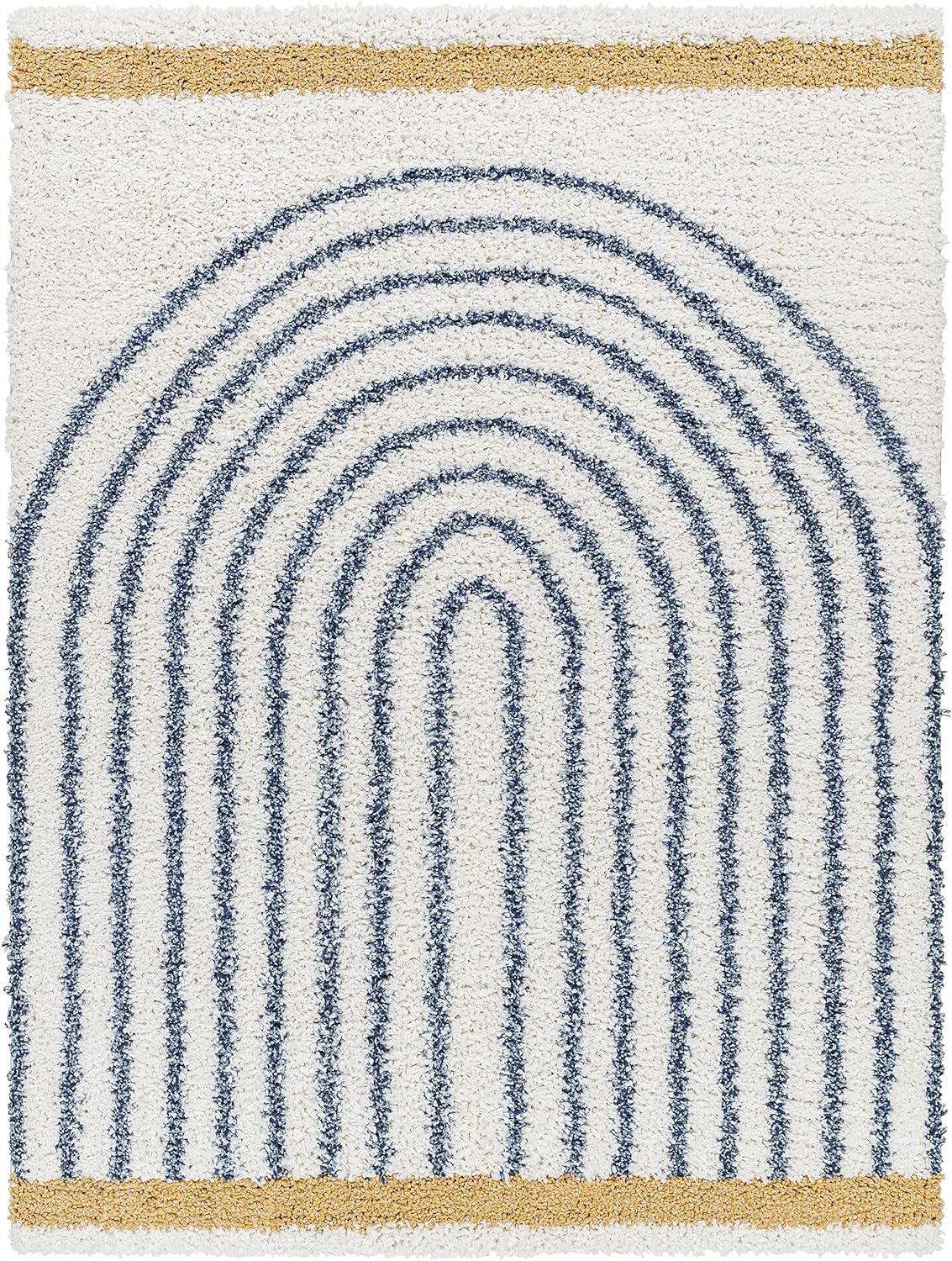 Hauteloom Jola Living Room, Bedroom Area Rug - Plush Pile - Gray, Blue - 5'3