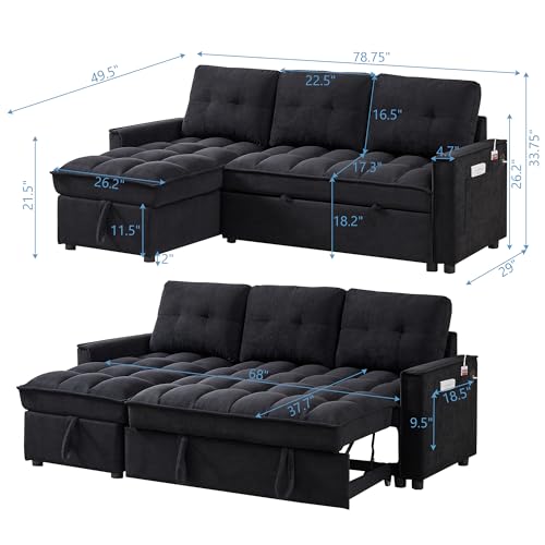 GNIXUU Sleeper Sofa Bed, 78.7