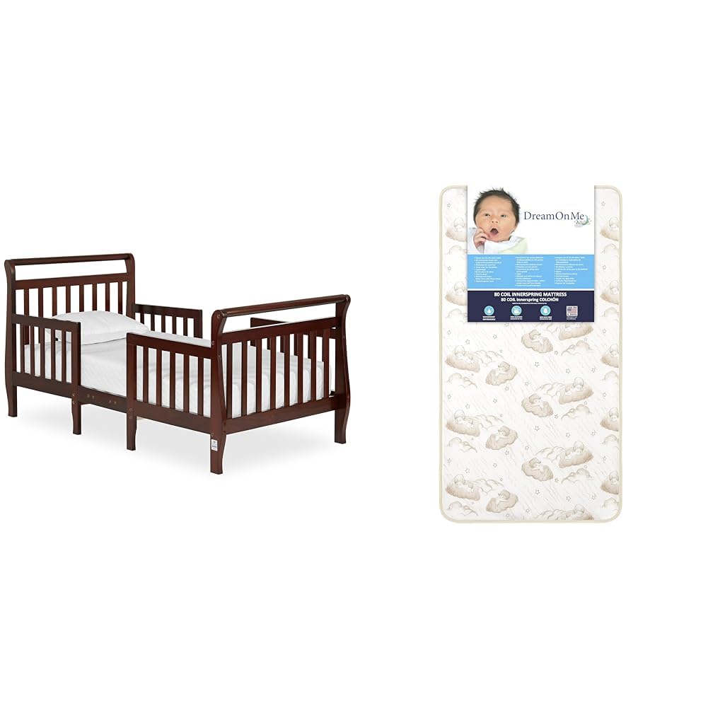 Emma 3-in-1 Convertible Toddler Bed in Espresso, Converts to Two Chairs and-Table & Foam 2-in-1 Breathable Twilight 5