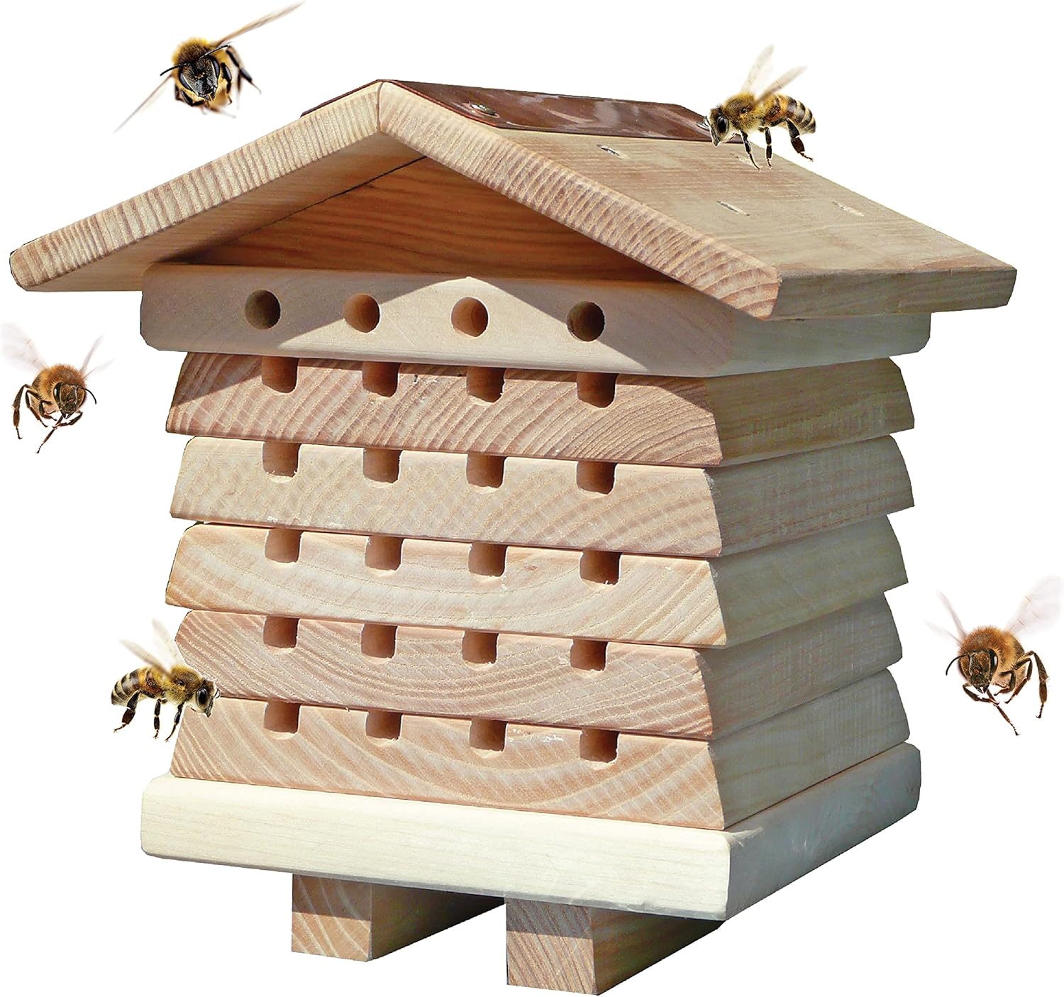 Interactive Wooden Bee House - Pollinator Bee Management System