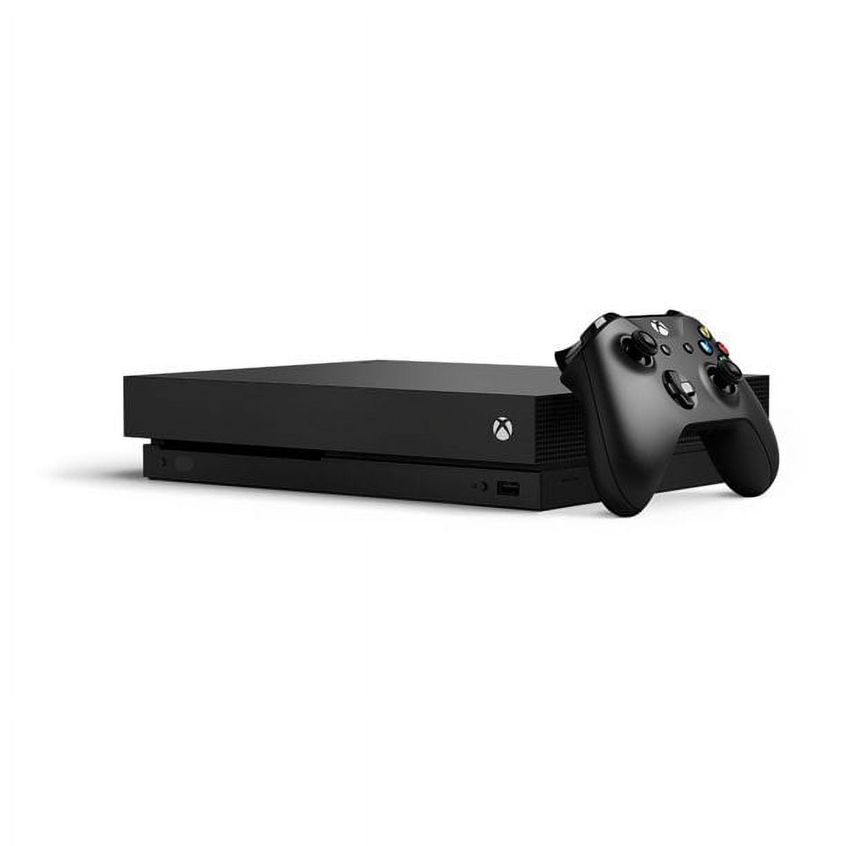 Pre-Owned Microsoft Xbox One X 1TB, 4K Ultra HD Black Console with HDMI Cable BOLT AXTION Bundle ( )