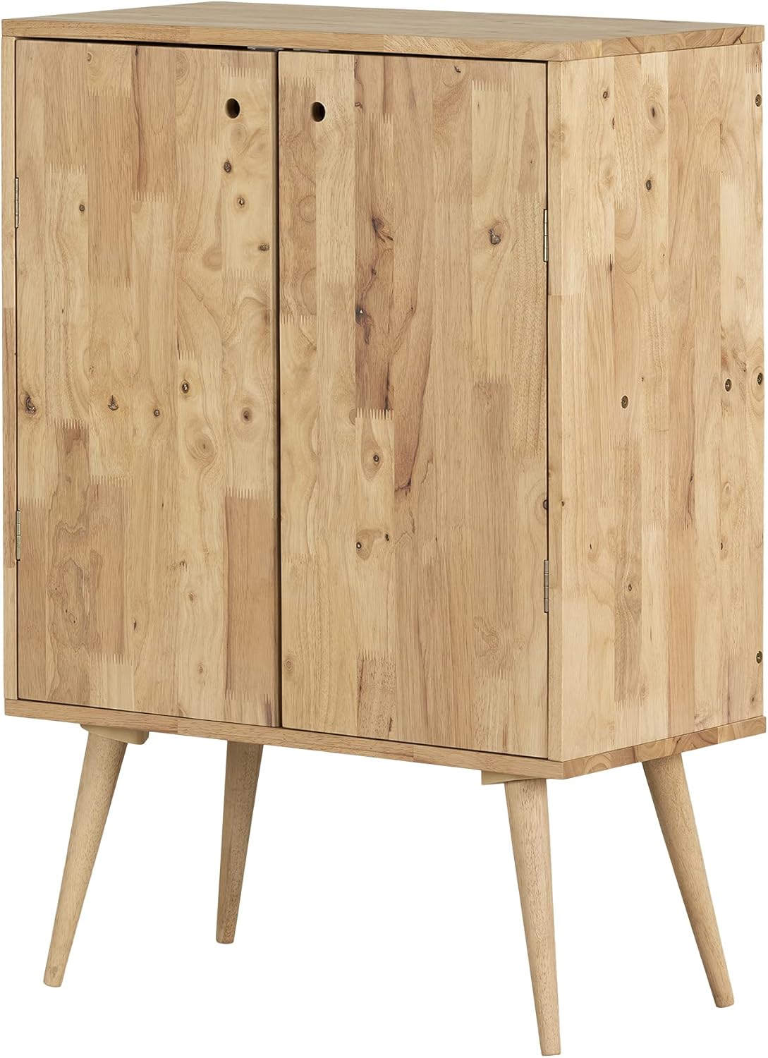 South Shore Kodali Solid Buffet with Wine Storage, Narrow, Natural Wood