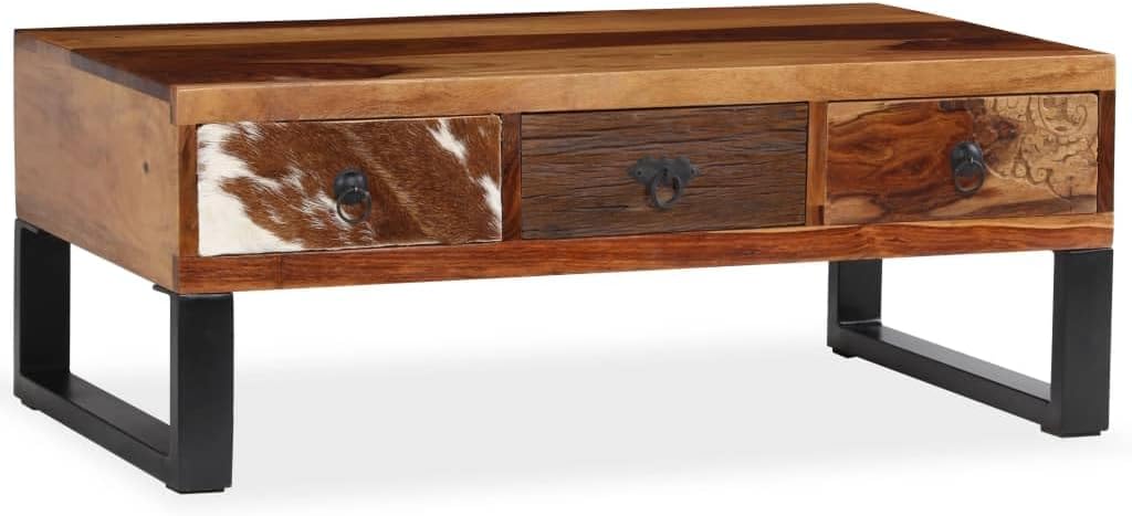Coffee Table Solid Sheesham Wood 35.4