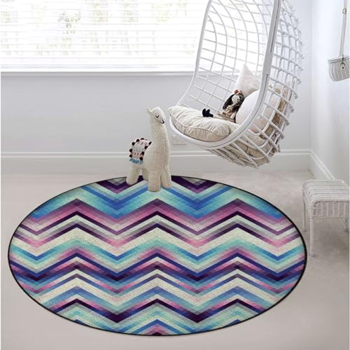 Vermilion White Gaming Chair Mat Office Chair Mat for Carpet and Hardwood Floor Round Rug Floor Protector for Rolling Chair Classic Silhouette Forest Springtime Diameter 43.3 in, Flower_09649