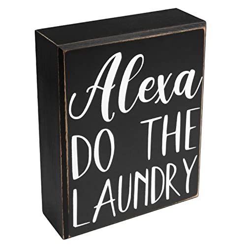 Bathroom Humor Wood Box Sign Farmhouse Vintage Decorative Wood Bathroom Signs Decor, Classic Rustic Wooden Box Stand Up, Your Prayers and Wash Your Hands