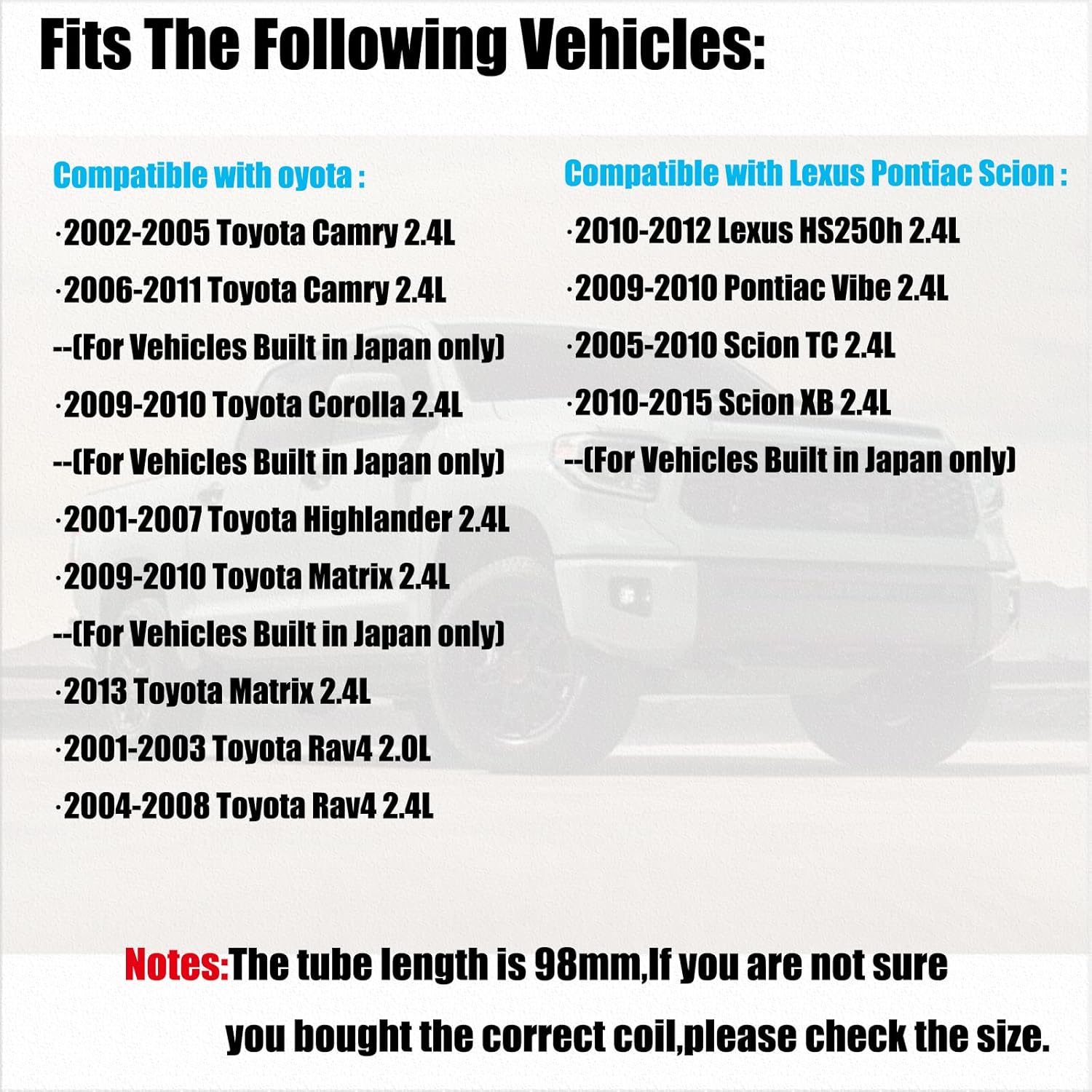 Ignition Coil Pack with Iridium Spark Plug UF333 C1330-4 Compatible with Toyota Lexus Scion Camry Corolla RAV4 Solara Matrix Highlander HS250h TC 2.0L 2.4L L4