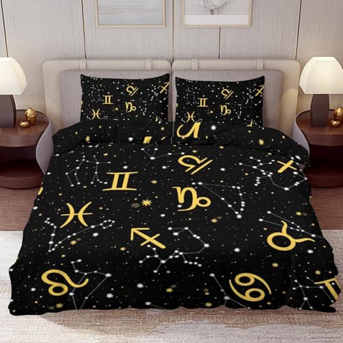 Delerain Comforter Set Queen Size, Lion Head Jamaica 3-Piece Bedding Set for Women Men Modern Soft Microfiber Bedroom Set Room Decor, 1 Duvet Cover + 2 Pillowcases