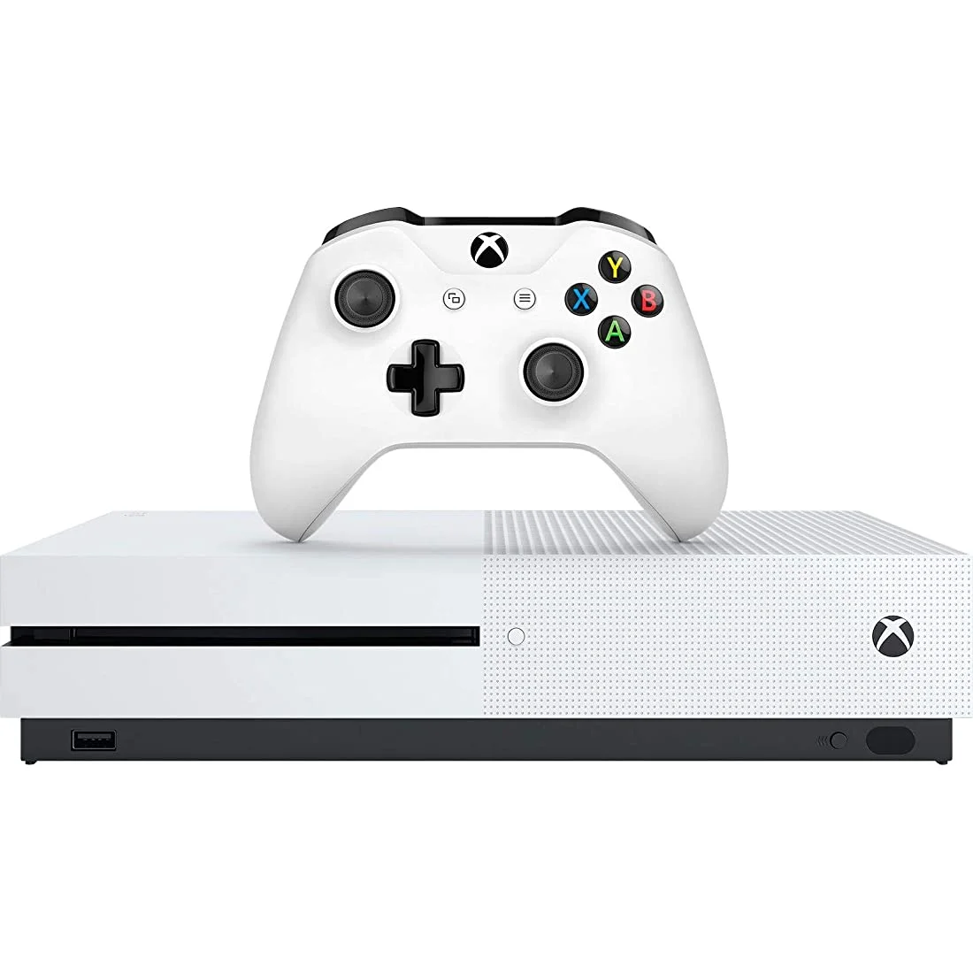 Restored Microsoft Xbox One S 500 GB Console - White (Refurbished)