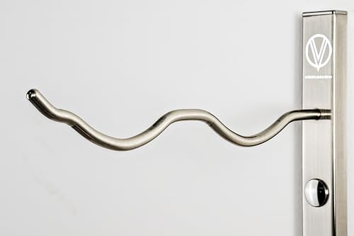 VintageView W Series Wine Rack 2 - Double Depth, Metal Wall Mounted Wine Rack - Modern, Easy Access Wine Storage - Space Saving Wine Rack with 12 Bottle Storage Capacity (Chrome Luxe)