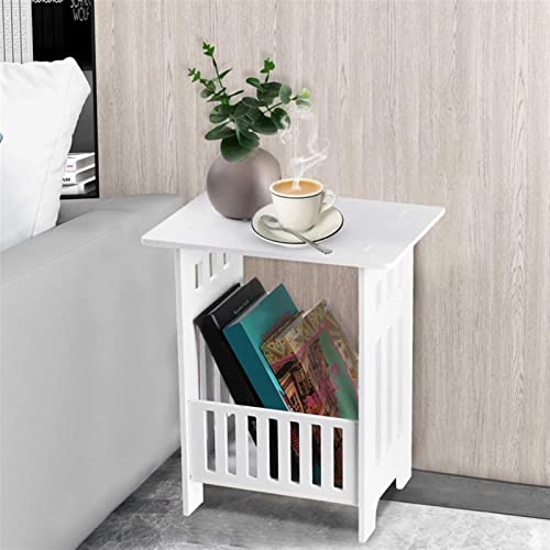 Tea Table for Living Room Modern Coffee Table Bedside Small Table Small Coffee Table Home Furniture Storage Side Table (White) Coffee Table